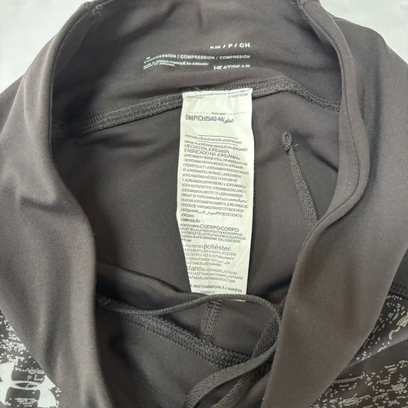 Under Armour Compression Leggings In Dark Grey Patterned Women’s Size S - Picture 6 of 8